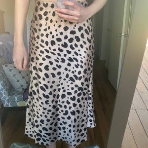 Silk Cheetah Skirt